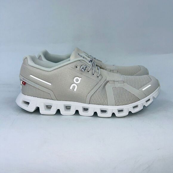 ON RUNNING CLOUD 5 WOMEN'S PEARL/WHITE BREATHEABLE RUNNING SHOES SIZE 9 B - Picture 1 of 5